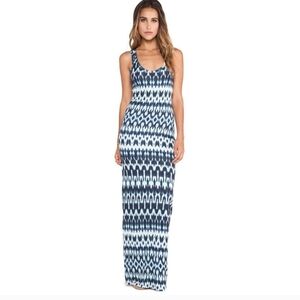 NWT Velvet By Graham & Spencer Revolve Blue Antoinette Summer Ikat Maxi …